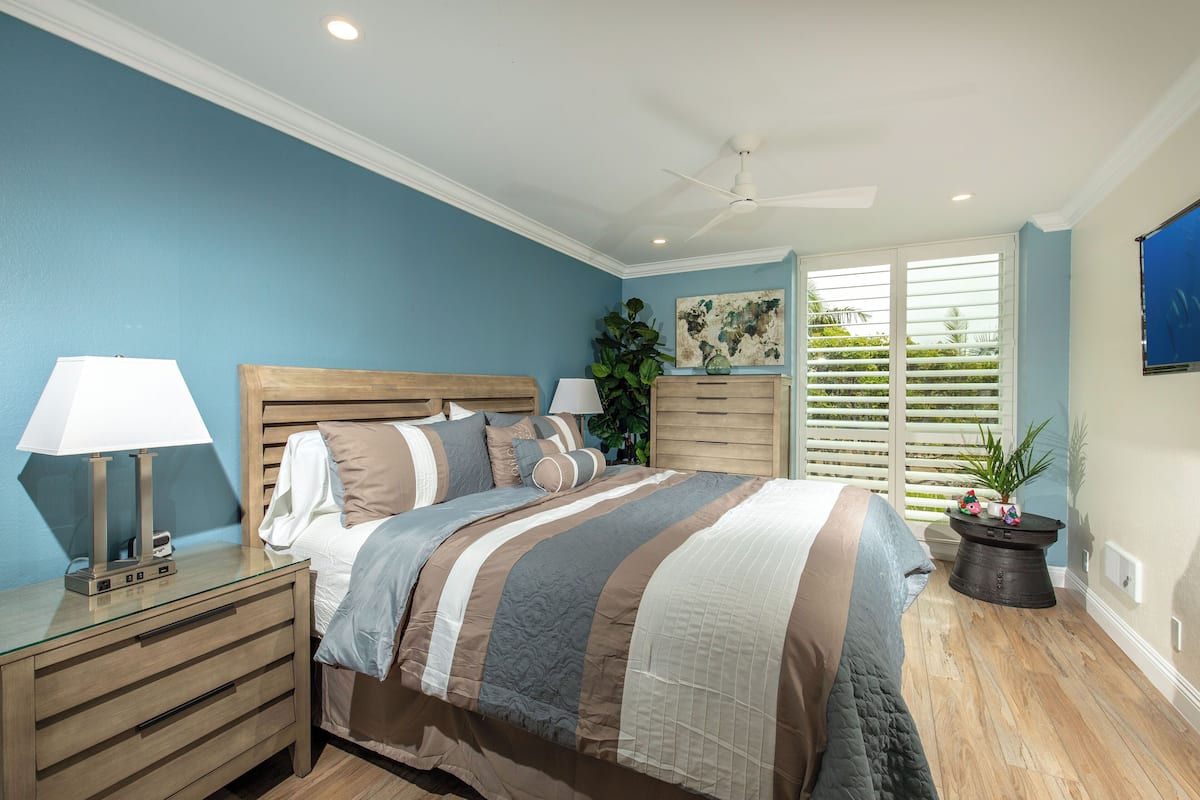 Lägenhet - 1 kingsize-säng med bäddsoffa - tillgång till pool - utsikt mot trädgården (B114 ) | 2 sovrum, individuell inredning, unika möbler och sängkläder