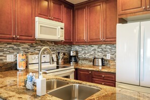 Condo, Multiple Beds, Pool Access, Ocean View (A323) | Private kitchen | Coffee/tea maker