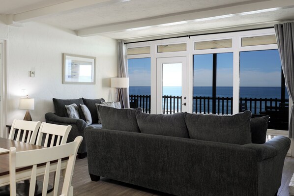 Condo, Multiple Beds, Balcony, Ocean View (1025B) | Living area - Beachfront Retreat (Oceanside)