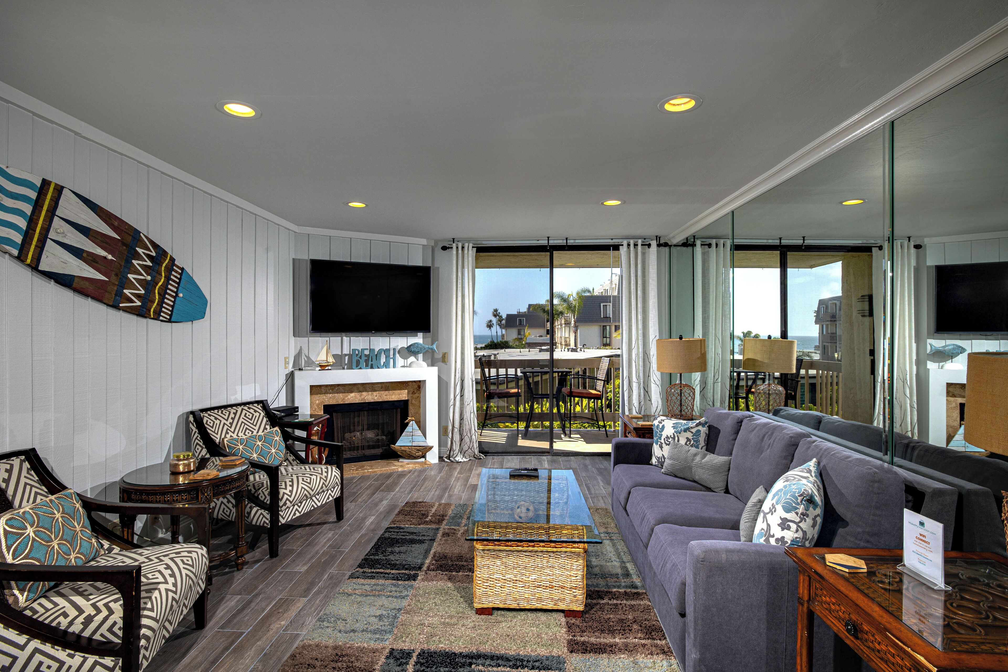 公寓客房, 1 張特大雙人床和 1 張沙發床, 可使用泳池, 花園景觀 (B103) | 起居區