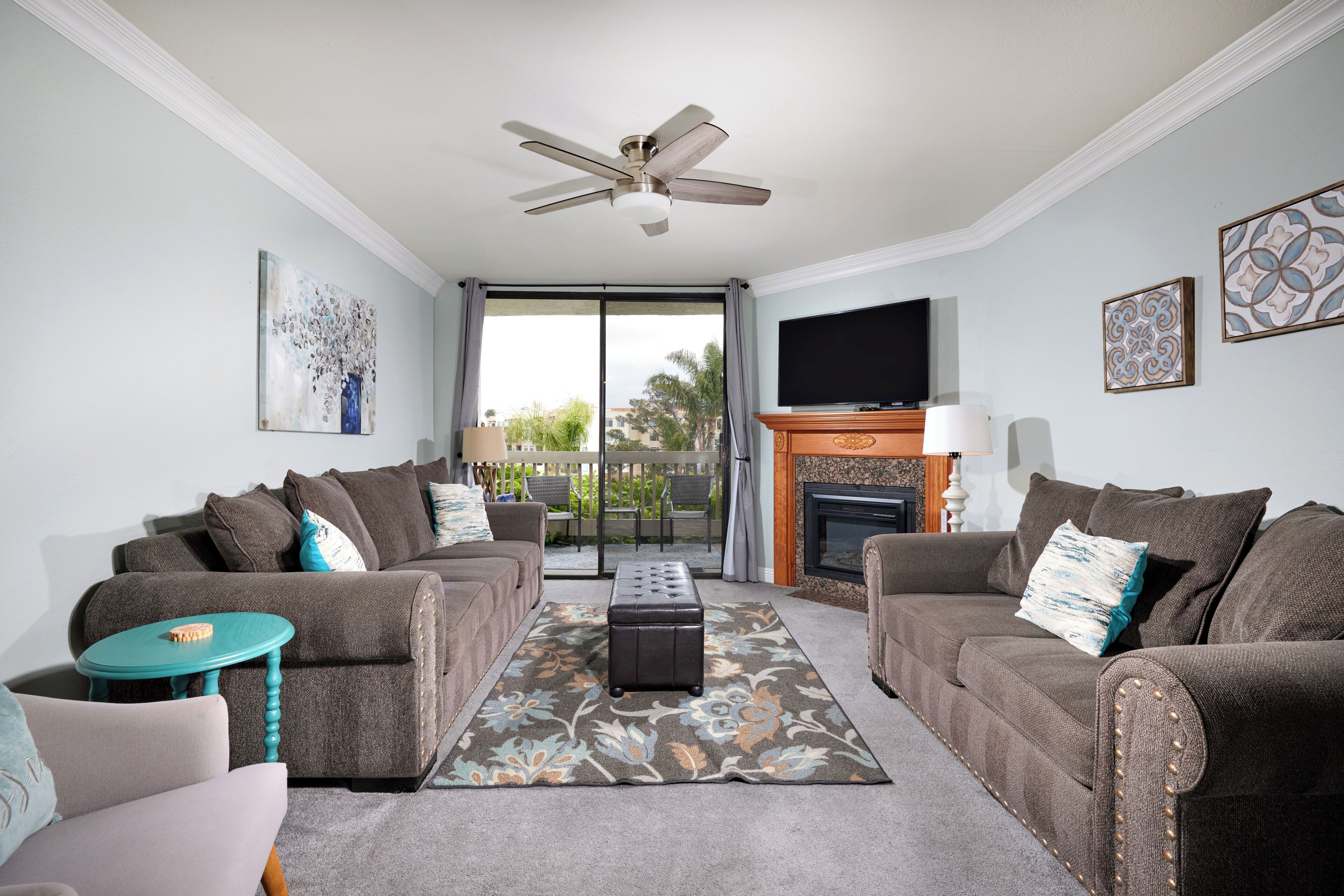 Leilighet, flere senger, adgang til basseng, havutsikt (G308 ) | Oppholdsområde