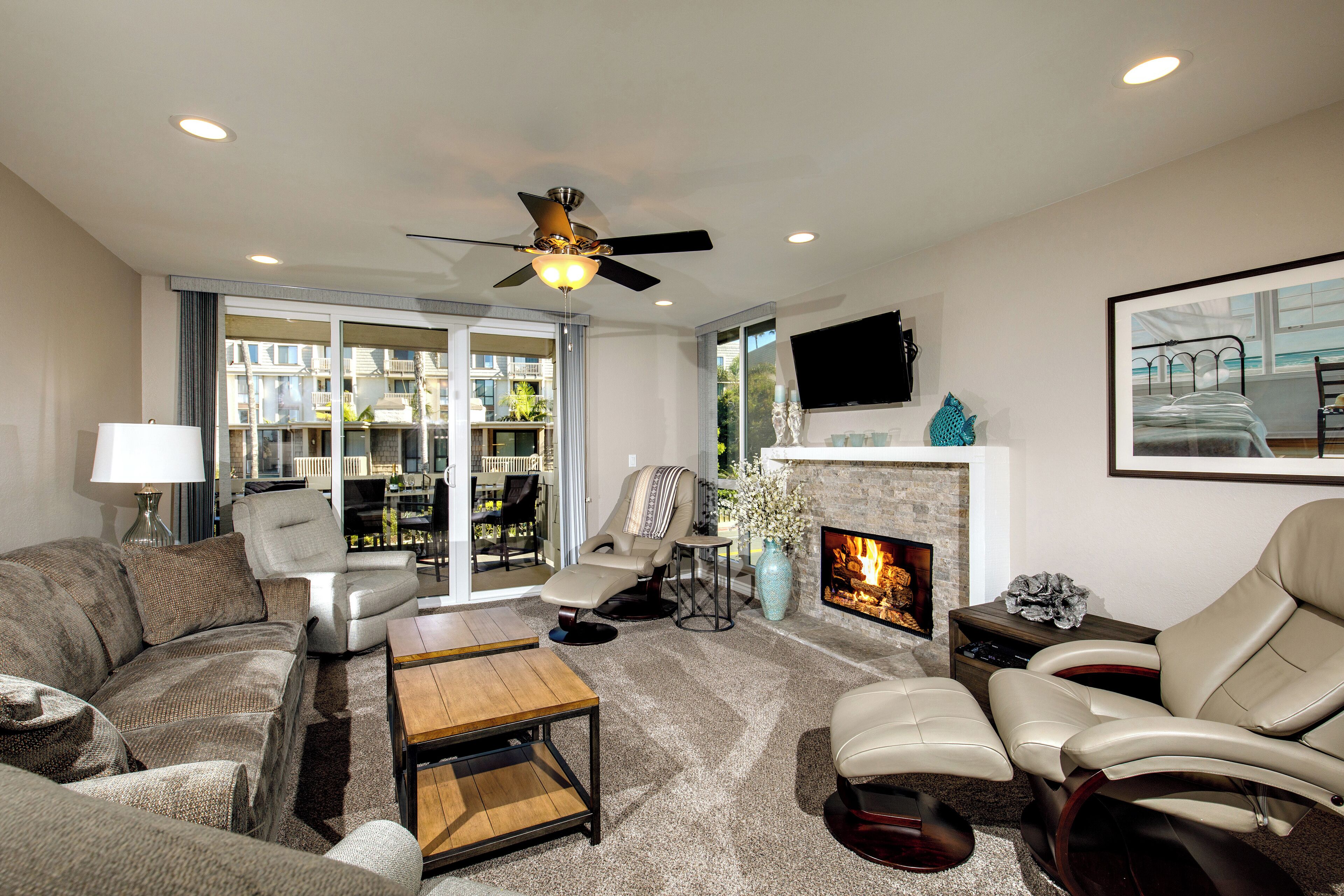 Leilighet, flere senger, adgang til basseng, hageutsikt (A12 ) | Oppholdsområde