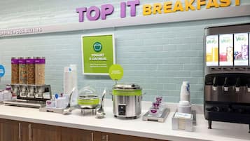 Free daily buffet breakfast