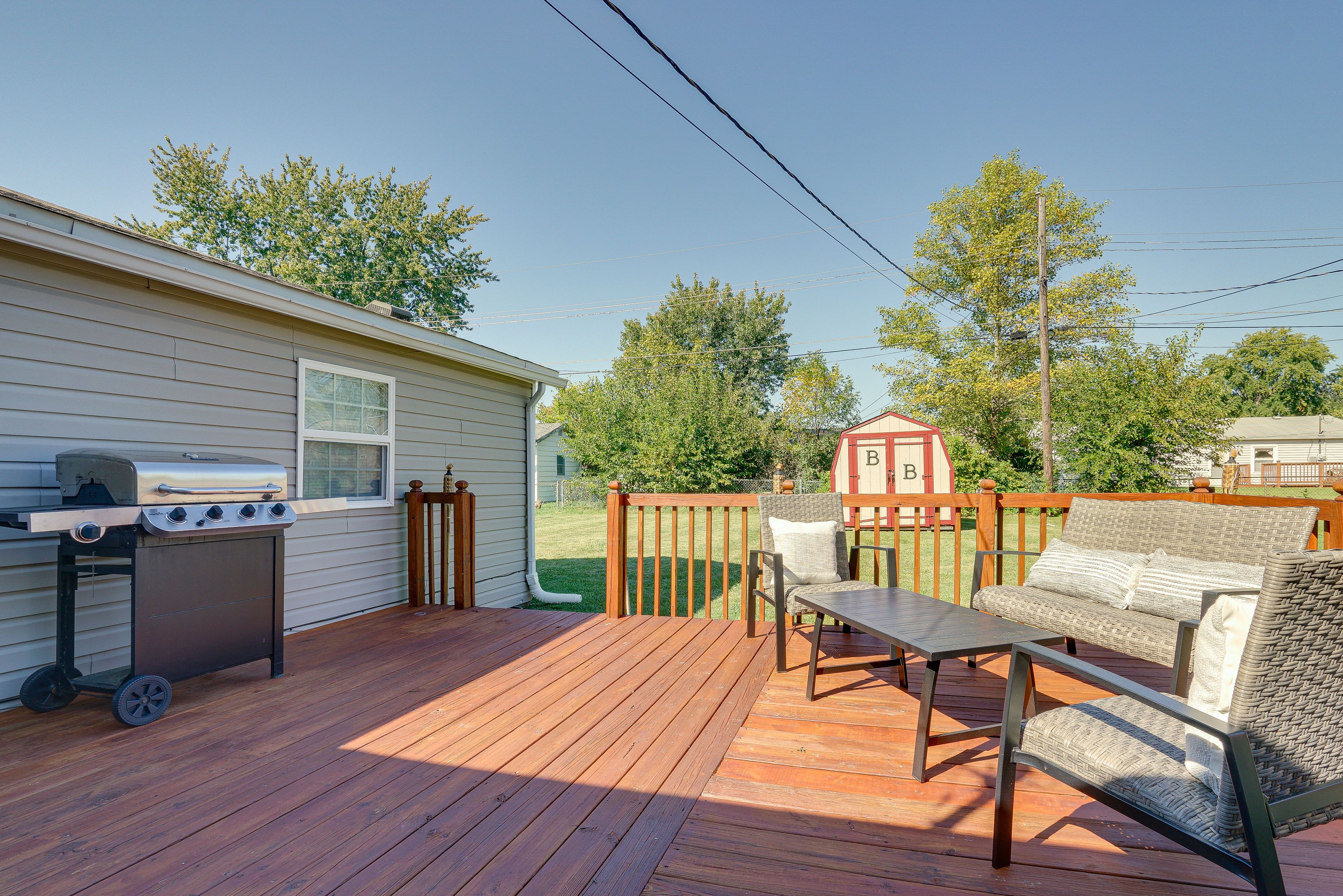 Cozy Indiana Home w/ Deck, Charcoal Grill & Yard!