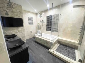 Shower, jetted bath, hair dryer, bidet - JC’s Modern Paradise (Chula Vista)