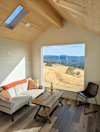 Premium Cabin, 1 Bedroom, Patio, Valley View | Hypo-allergenic bedding, laptop workspace, free WiFi. Wildhaven Yosemite Glamping