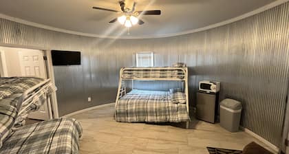 Repurposed Grain Bin Bunkhouse