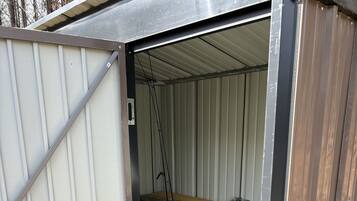 Dusche, Handtücher, Seife, Shampoo