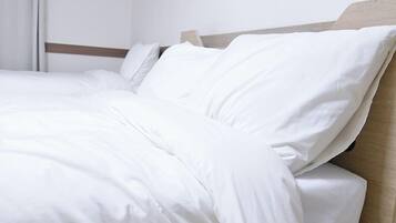 Habitación con 2 camas individuales (B) | Insonorización, wifi gratis y ropa de cama