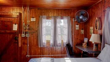 Cabin #4 - Gone Fishin' | Memory foam beds, individually decorated, individually furnished, desk