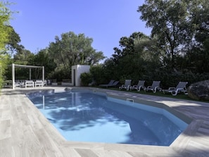 A heated pool