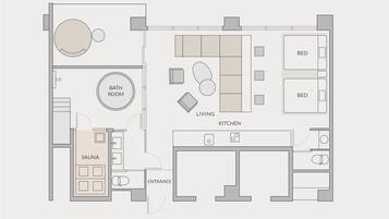 Suite with Jacuzzi and Sauna, Non Smoking | View from room