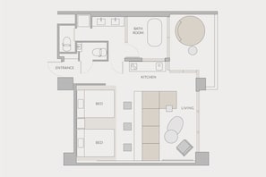 Twin Bed Suite with Jacuzzi, Non Smoking | View from room