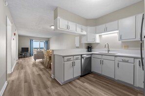 Fridge, microwave, oven, stovetop - 5200-Fun @ Sands, Oceanfront | Kill Devil Hills | Sleeps 4 (Kill Devil Hills)