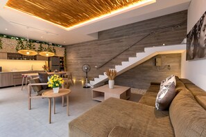 Villa, 2 Schlafzimmer, Raucher, eigener Pool | Wohnzimmer