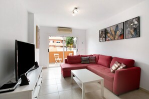 TV - Vacation Apartment 'Beach Front Puertito' with Shared Pool, Private Terrace and Wi-Fi (Güimar)