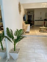 Apartamento superior | 1 dormitorio, cortinas opacas, tabla de planchar con plancha
