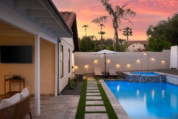 A heated pool