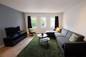 TV, caminetto, studio