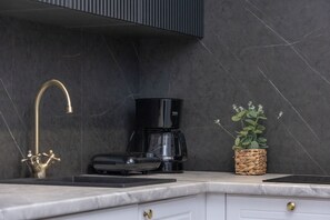 公寓, 1 间卧室, 厨房 | 私人厨房 | 微波炉、洗碗机、茶具/咖啡用具、电热水壶