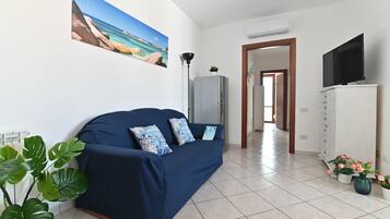 Standard Apartment | Living room | 49-inch Smart TV with cable channels