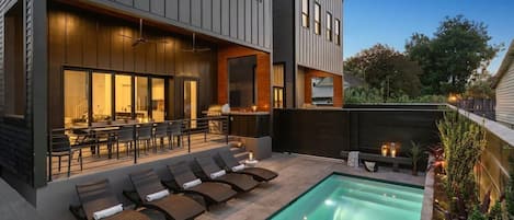 A heated pool