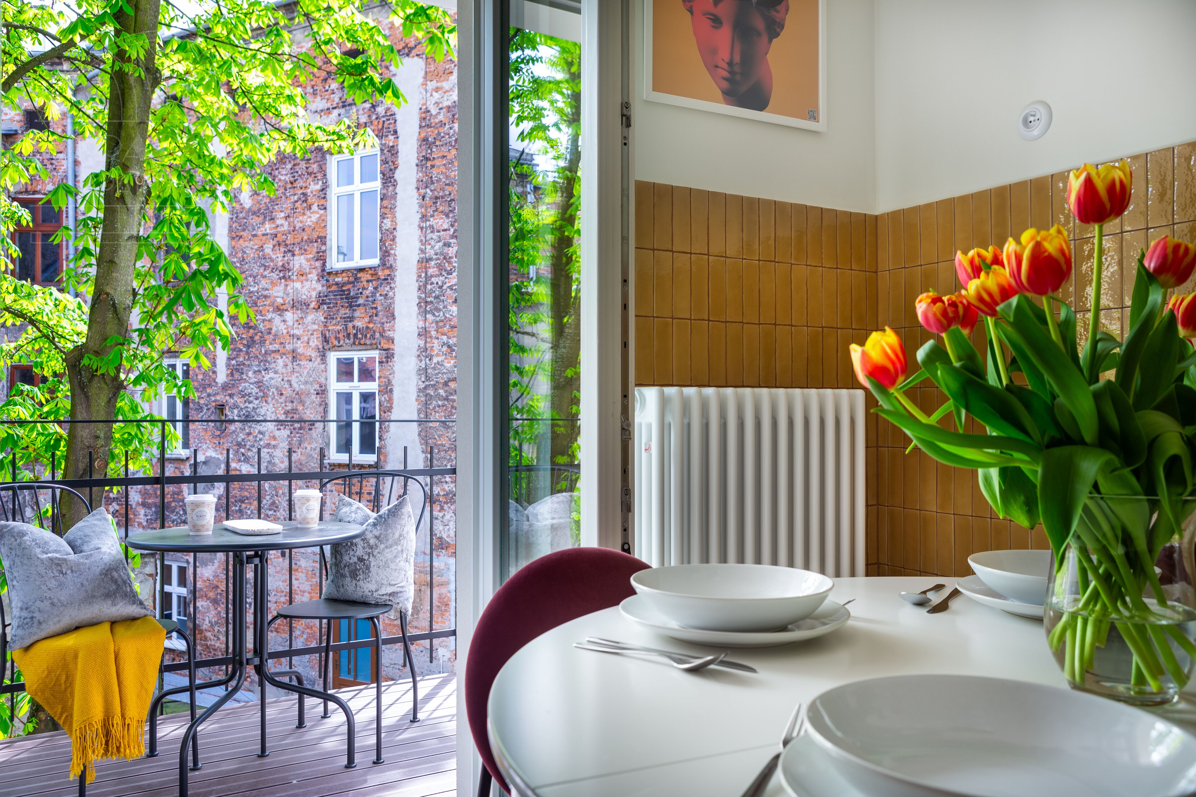 Apartamento design, 2 quartos, para não fumantes, sacada | Terraço/pátio