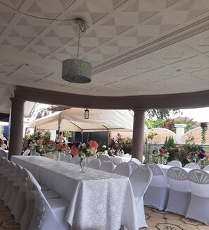 Outdoor wedding area