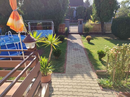 Holiday home with pool, air conditioning and WLAN near the beach