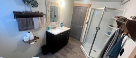 Towels, soap, toilet paper