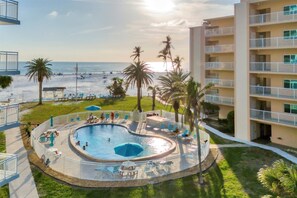 Outdoor pool, a heated pool