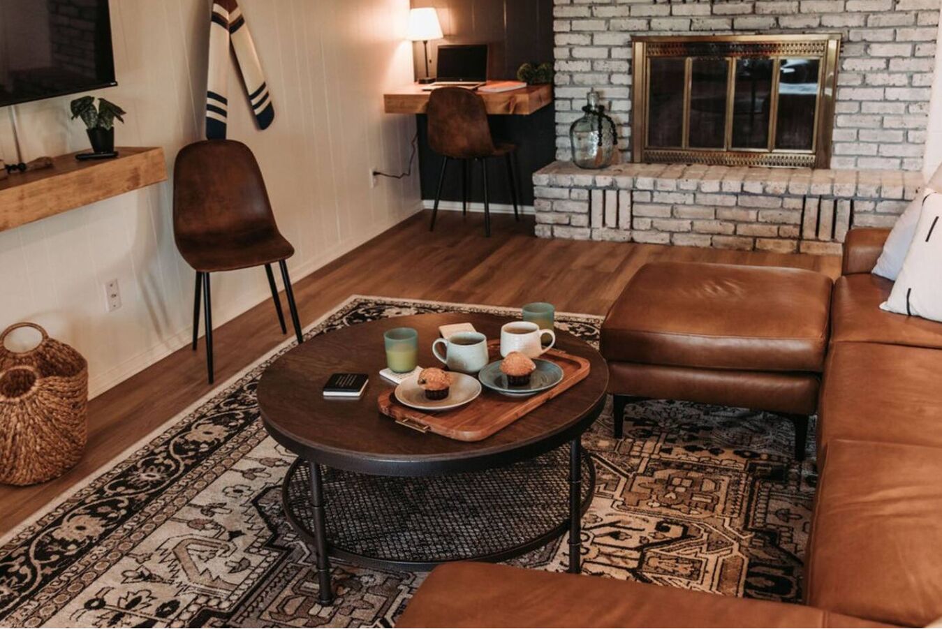 Cuddle up and enjoy a nice cup of coffee while watching a movie!
