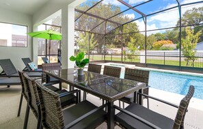 Outdoor dining - Special Offer! Near Disney/Game Room/SPA 2421SD (Kissimmee)