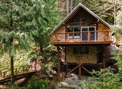 Private 2BR Creekside Chalet w/ Wood Stove!