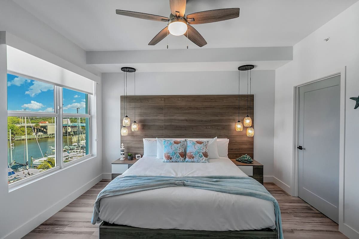 Premium bedding, individually furnished, desk, laptop workspace