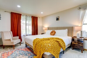 4 habitaciones, tabla de planchar con plancha y acceso a internet 