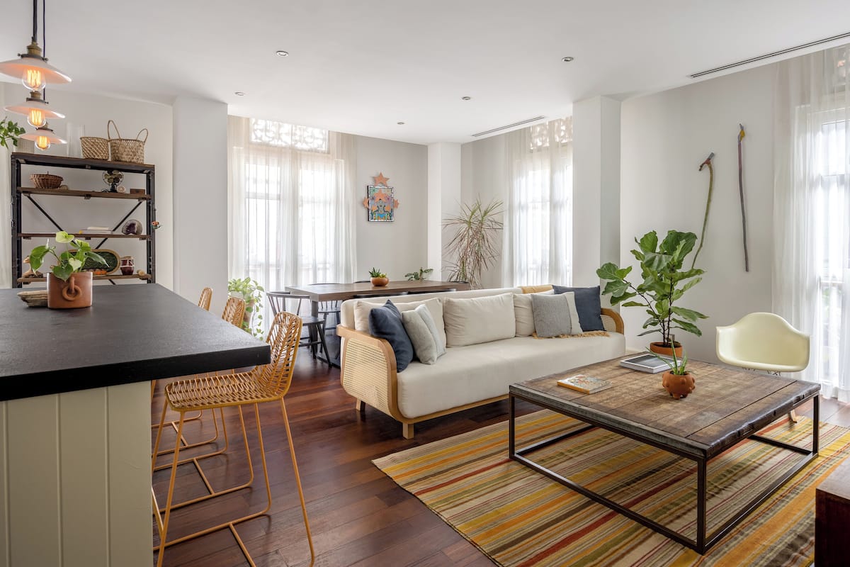 Appartement, 2 slaapkamers (CM1) | Privékeuken | Een koelkast, een magnetron, een oven, een kookplaat