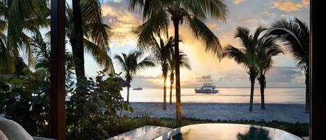 Beachfront One-Bedroom Butler Villa Suite with Private Pool (BVJP). | View from room