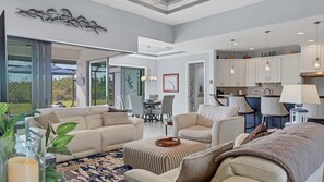 House, Multiple Beds, Pool Access, Pool View (UHA14207) | Living area - 14207 Union Hall Avenue (Port Charlotte)