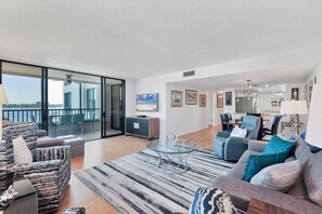 Condo, Multiple Beds, Hot Tub, Ocean View (MPR8735-303B) | Living area - 8735 Midnight Pass Road Unit 303b (Siesta Key)