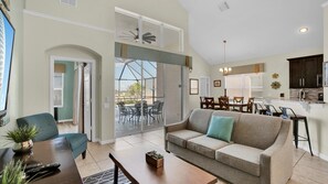 House, Multiple Beds, Pool Access (FP8176) | Living area - 8176 fan Palm way (Kissimmee)