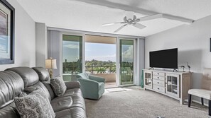 Condo, Multiple Beds, Balcony, Ocean View (ANC606) | Living area - 6415 Midnight Pass Road Unit 606 (Siesta Key)