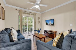 Condo, Multiple Beds, Hot Tub (TSW8010-3308) | Living area - 8010 Tuscany way Unit 3308 (Davenport)