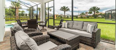 Casa, varias camas, acceso a la piscina (ADT8961) | Zona de estar