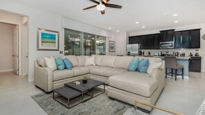 House, Multiple Beds, Pool Access (PCT9034) | Living area - 9034 Pelican Cove Trace (Kissimmee)