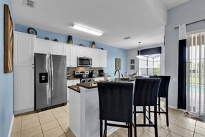 House, Multiple Beds, Pool Access (MNL2702) | Private kitchen | Fridge, microwave, oven, stovetop