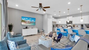 House, Multiple Beds, Pool Access (PFL3717) | Living area - 3717 Pacific Lane (Davenport)