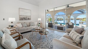 House, Multiple Beds, Pool Access (AMD5601) | Living area - 5601 Almar Drive (Punta Gorda)