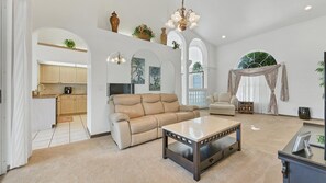 House, Multiple Beds, Pool Access, City View (ELC854) | Living area - 854 Ellicott Circle nw (Port Charlotte)