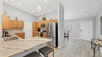 House, Multiple Beds, Pool Access (FMA14400) | Private kitchen | Fridge, microwave, oven, stovetop